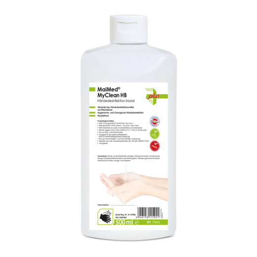 MaiMed® MyClean HB - Händedesinfektionsmittel | - 18 x 500 ml Handflasche