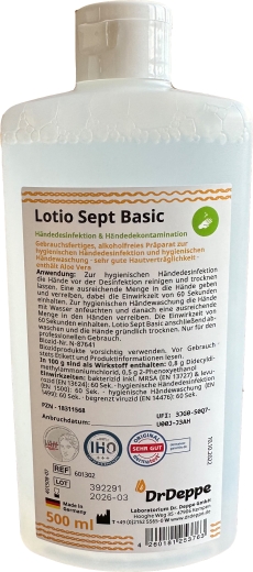 DrDeppe Lotio Sept Basic | Händedesinfektionsmittel | 500 ml